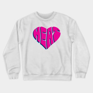 Heat basketball warp text Crewneck Sweatshirt